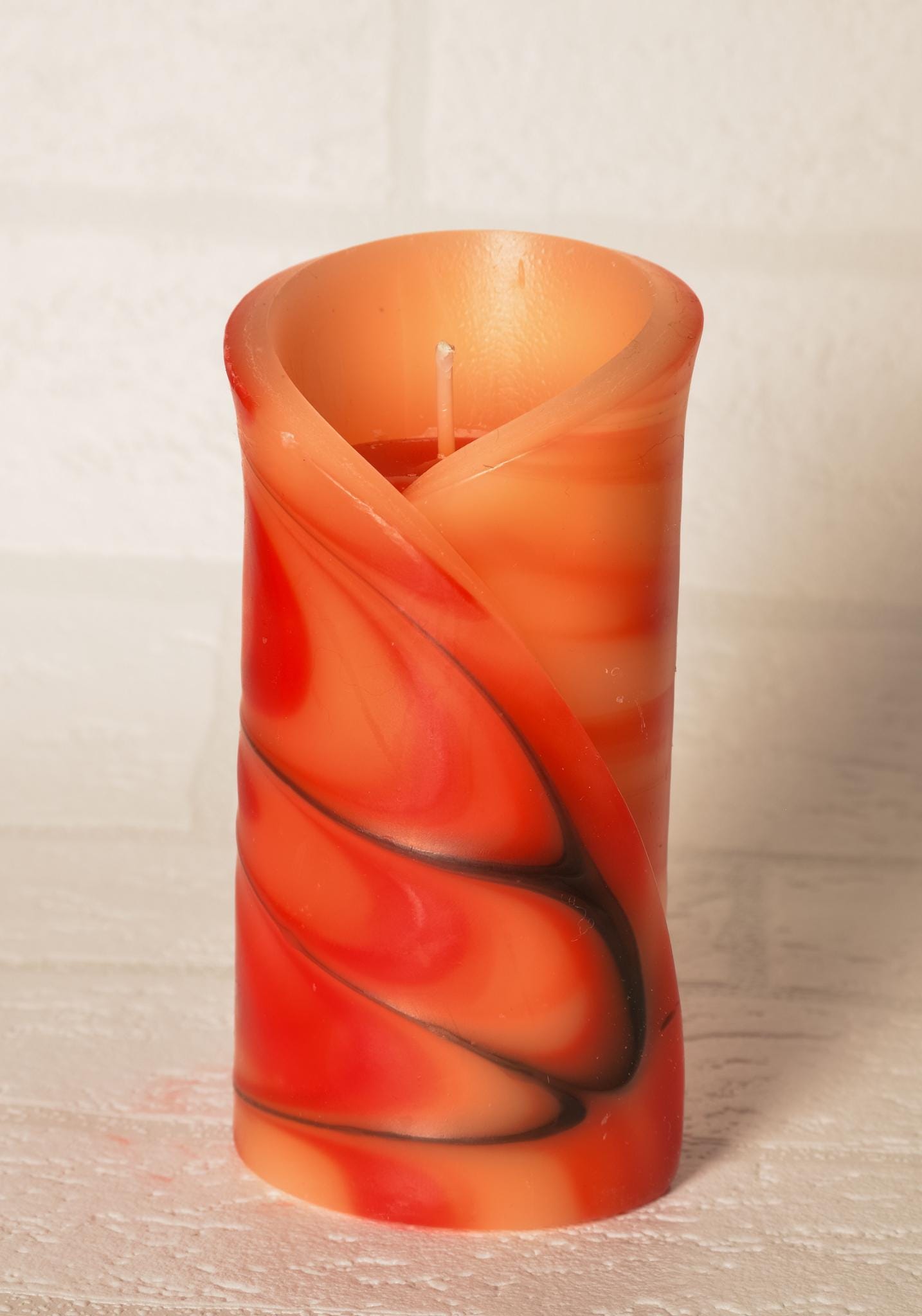 Ognista, kwiatowa, geometryczna, ręcznie robiona świeca zapachowa -  prezent: dla niej i dla niego, Walentynki, Dzień Matki - 40h, pudełko