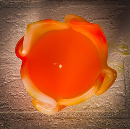 Kwiatowa, geometryczna, minimalistyczna, kolorowa,  ręcznie robiona świeca zapachowa - oryginalny prezent na parapetówkę  - 90h