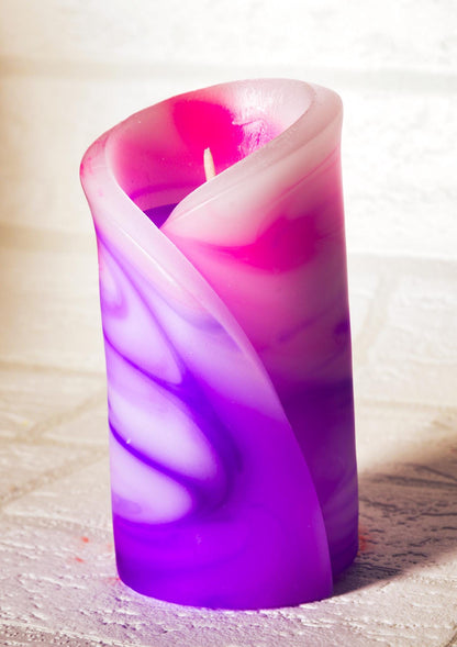 Kwiatowa, geometryczna, ręcznie robiona świeca zapachowa - pomysł na prezent: Święta, Dzień Matki, Ślub, dla niej - 40h, pudełko prezentowe